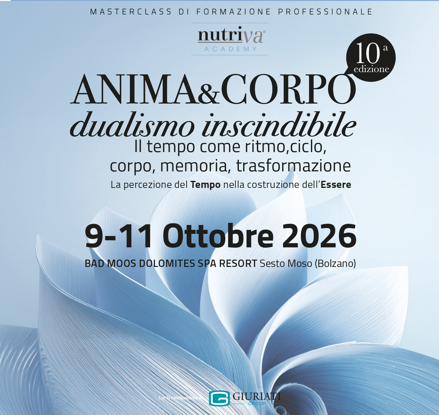 10ª edizione di Nutriva Academy Anima&Corpo, Dualismo Inscindibile – 2026